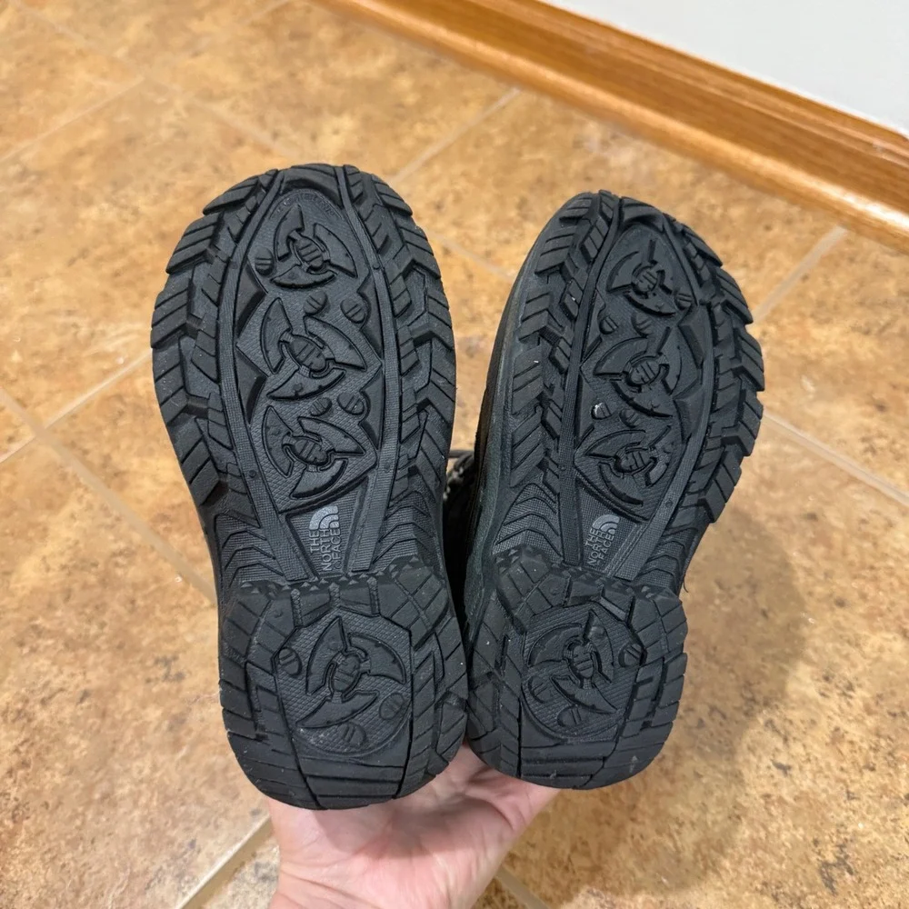 North Face Chilkats Boys‎ Winter Boots Black Waterproof 200g Insulation Size 13